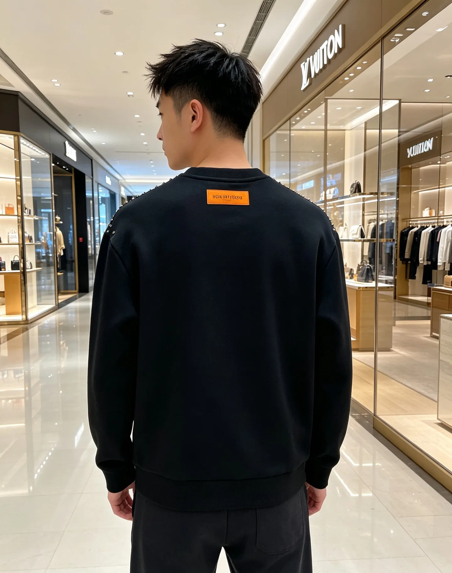 Louis Vuitton/Louis Vuitton Heavy Duty Rivet Crew Neck Sweatshirt